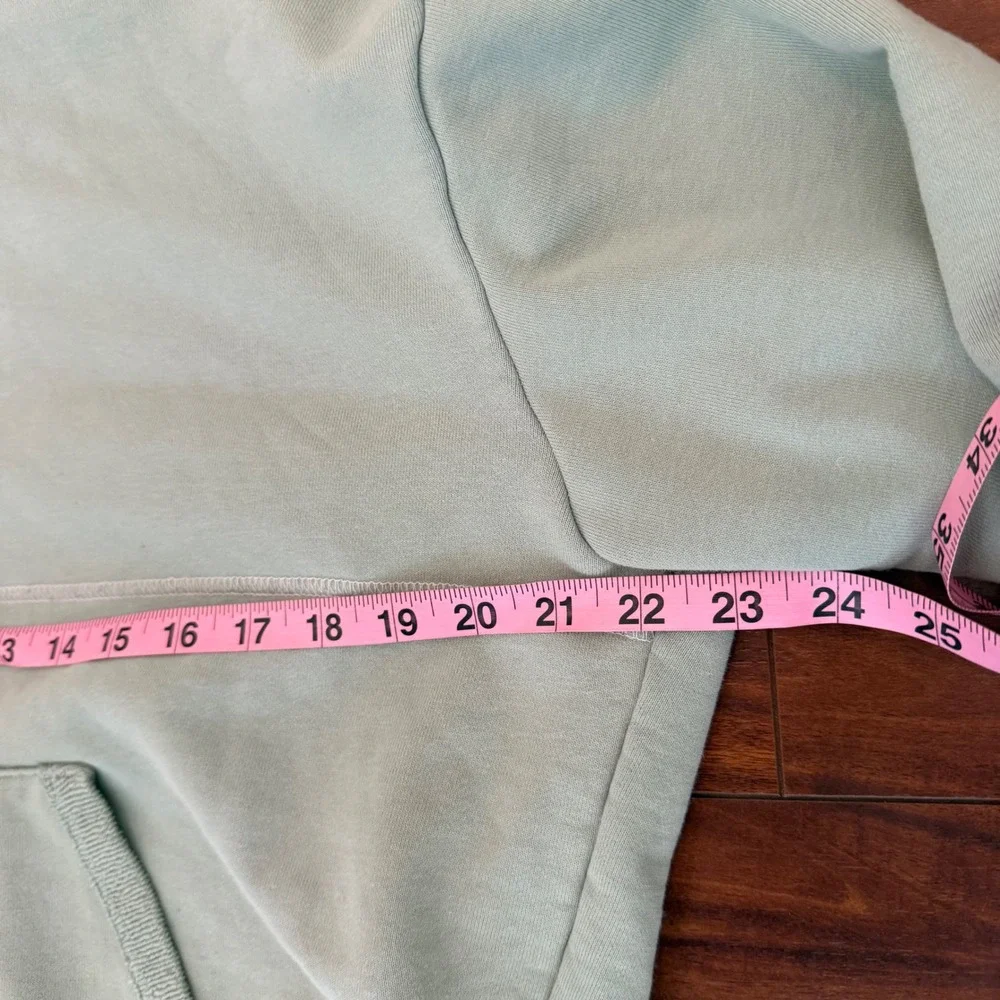 Nike Womens Sportswear Essential Sage Green Hoodie Tonal Logo Large CZ1471-344